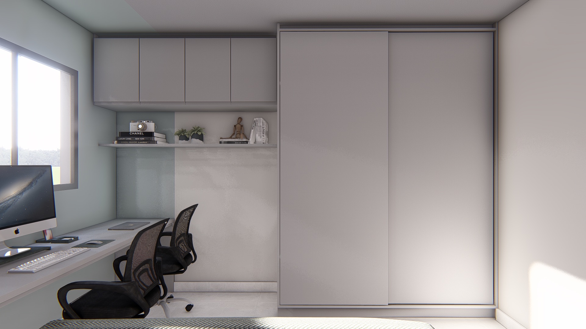 Imagem do projeto — Quarto · Home office